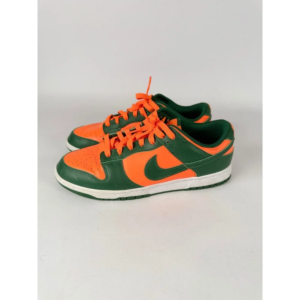 Nike Dunk Low Miami‎ Hurricanes Orange Green Sneakers DD1391-300 Mens